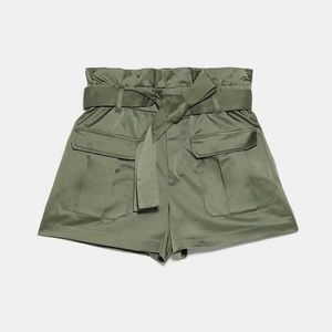 Zara Belted High Waist Cargo Short